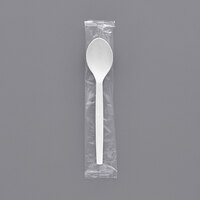 Eco Products EP-S073 7 inch Renewable Plant Starch Individually Wrapped Spoon - 750/Case