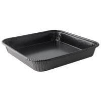 Solut 13158 8 inch x 8 inch Take, Bake, and Serve Oven Safe Black Solid Board Rolled Rim Tray - 240/Case