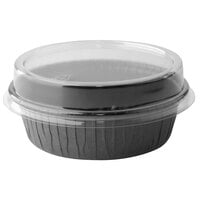 Solut 13810 8 oz. Take, Bake, and Show Oven Safe Black Round Rolled Rim Cup - 720/Case
