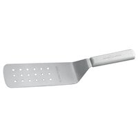 Dexter-Russell 19703 Sani-Safe 8" x 3" Perforated Turner - White Polypropylene Handle