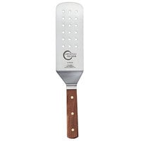 Mercer Culinary M18410 Praxis® 8 inch x 3 inch Perforated Turner with Rosewood Handle