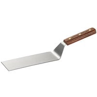 Dexter-Russell 19710 Traditional 8" x 3" Solid Square Edge Hamburger Turner - Rosewood Handle