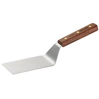 Dexter-Russell 19960 Traditional 5" x 3" Solid Square Edge Hamburger Turner - Rosewood Handle
