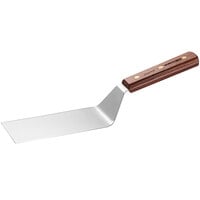 Dexter-Russell 19680 Traditional 6" x 3" Solid Square Edge Hamburger Turner - Rosewood Handle