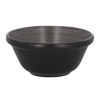 RAK Porcelain TRBASB12BG Trinidad 8.45 oz. Grey and Black Stackable Porcelain Bowl - 12/Case