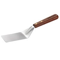 Dexter-Russell 19720 Traditional 4" x 2 1/2" Solid Pancake Turner - Rosewood Handle