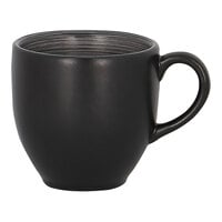 RAK Porcelain TRCLCU09BG Trinidad 3.05 oz. Grey and Black Porcelain Cup - 12/Case