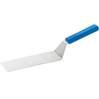 Dexter-Russell 31650H Cool Blue Basics 8 inch x 3 inch High Heat Blue Square Edge Solid Turner