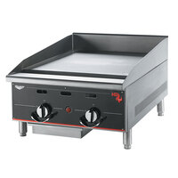 Vollrath 924GGT Cayenne 24 inch Heavy Duty Countertop Griddle with Thermostatic Controls - 60,000 BTU