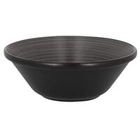 RAK Porcelain TRBASB18BG Trinidad 24.35 oz. Grey and Black Stackable Porcelain Bowl - 12/Case