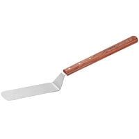 Dexter-Russell 16241 Traditional 8" x 3" High-Carbon Steel Long Handle Solid Turner - Rosewood Handle