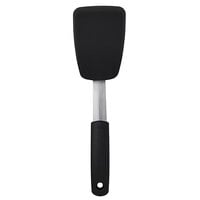 OXO 1071536 Good Grips 11 1/4 inch High Heat Black Silicone Flexible Solid Spatula / Turner