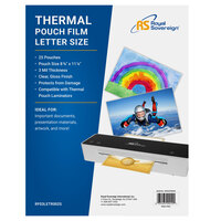 Royal Sovereign RF03LETR0025 8 3/4 inch x 11 1/4 inch Letter Thermal Laminating Pouch - 25/Pack