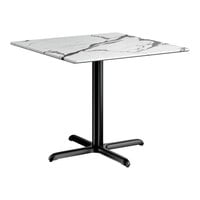 Lancaster Table & Seating Excalibur 36" x 36" Square Standard Height Table with Smooth Versilla Finish and Cross Base Plate
