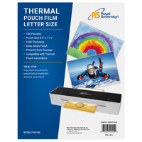 Royal Sovereign RF03LETR0100 8 3/4 inch x 11 1/4 inch Letter Thermal Laminating Pouch - 100/Pack