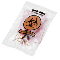 LK Packaging LAB20609 Lab-Loc 2 Mil 6 inch x 9 inch Seal Top 3-Wall Biohazard Specimen Transfer Bag   - 1000/Case
