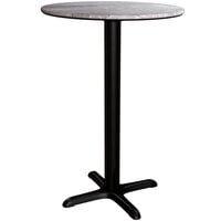 Lancaster Table & Seating Excalibur 31 1/2 inch Round Counter Height Table with Textured Toscano Finish and Cross Base Plate