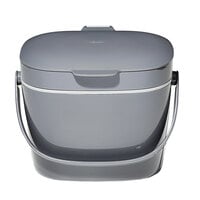 OXO 13294600 Good Grips Easy-Clean Light Duty 1.75 Gallon / 6.62 Liter Charcoal Gray Rectangular Compost Bin