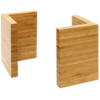 Front of the House BHO032BBB20 6 1/4" Natural Bamboo L-Shape Riser - 2/Set