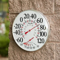 Taylor 497J 12 inch Dial Indoor / Outdoor Wall Thermometer with Hygrometer