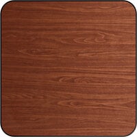 Lancaster Table & Seating 30 inch x 30 inch Laminated Square Table Top Reversible Walnut / Oak