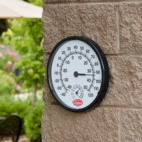Cooper-Atkins 212-150-8 12 inch Dial Indoor / Outdoor Wall Thermometer with Hygrometer