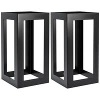 Front of the House BRI014BKI28 13" Matte Black Stainless Steel Square Riser - 2/Set