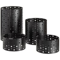 Front of the House BRI004BKI20 Dots 4-Piece Matte Black Stainless Steel Riser Set
