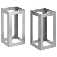 Front of the House BRI014BCI28 13" Stainless Steel Square Riser - 2/Set