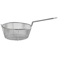 Carlisle 601003 13 1/2 inch Round Chrome-Plated Steel Coarse Mesh Culinary Basket