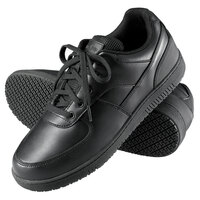 Genuine Grip 2010 Men's Size 10 Wide Width Black Leather Sport Classic Non Slip Shoe