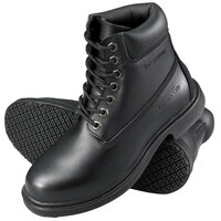 Genuine Grip 760 Women's Size 6.5 Wide Width Black Leather Waterproof Non Slip Boot