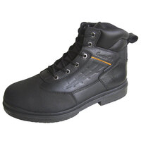 Genuine Grip 7800 Women's Size 8.5 Wide Width Black Injection Waterproof Steel Toe Non Slip Full Grain Leather Boot