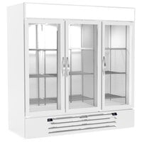 Beverage-Air MMRR72HC-1-C-WW-WINE MarketMax 75 inch White Glass Door Dual Temperature Wine Refrigerator with White Interior