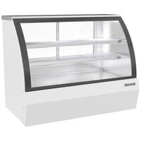 Beverage-Air CDR5HC-1-W 60 1/4 inch Curved Glass White Refrigerated Bakery / Deli Display Case