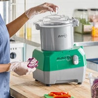 AvaMix Revolution CFBB342DG Combination Food Processor with 3 Qt. Gray Plastic Bowl, Continuous Feed, and 2 Discs - 1 hp