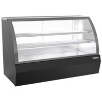 Beverage-Air CDR6HC-1-B 73 11/16 inch Curved Glass Black Refrigerated Bakery / Deli Display Case