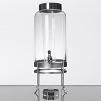 Cal-Mil 1580-3INF-74 Soho 3 Gallon Silver Glass Beverage Dispenser with Infusion Chamber
