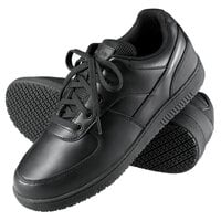 Genuine Grip 2010 Men's Size 9 Wide Width Black Leather Sport Classic Non Slip Shoe