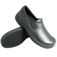 Genuine Grip 4700 Men's Size 12 Medium Width Black Ultra Light Non Slip Slip-On Leather Shoe