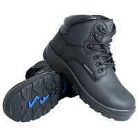 Genuine Grip 6060 Poseidon Men's Size 10.5 Medium Width Black Waterproof Soft Toe Non Slip Full Grain Leather Boot