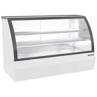 Beverage-Air CDR6HC-1-W 73 11/16 inch Curved Glass White Refrigerated Bakery / Deli Display Case