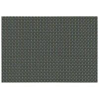 RITZ® 64903 19 inch x 13 inch Gold / Silver / Black 4x4 Basketweave PVC Coated Placemat - 12/Pack