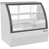 Beverage-Air CDR4HC-1-W 49 1/4 inch Curved Glass White Refrigerated Bakery / Deli Display Case