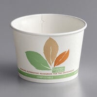Bare by Solo V512PL-JF522 Leaf Print 12 oz. Eco-Forward Paper Soup / Hot Food Cup - 1200/Case
