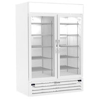 Beverage-Air MMRR49HC-1-A-WW-WINE MarketMax 52 inch White Glass Door Dual Temperature Wine Refrigerator with White Interior