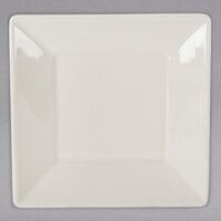 Homer Laughlin by Steelite International HL08500 Unique Times Square 7 3/8" Ivory (American White) Square China Plate - 12/Case