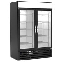 Beverage-Air MMRR49HC-1-A-BW-WINE MarketMax 52" Black Glass Door Dual Temperature Wine Refrigerator with White Interior