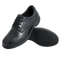 Genuine Grip 420 Women's Size 5 Medium Width Black Full Grain Leather Tie Non Slip Shoe