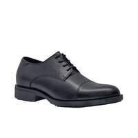 Shoes For Crews 1201 Senator Men's Size 13 Medium Width Black Water-Resistant Soft Toe Non-Slip Dress Shoe